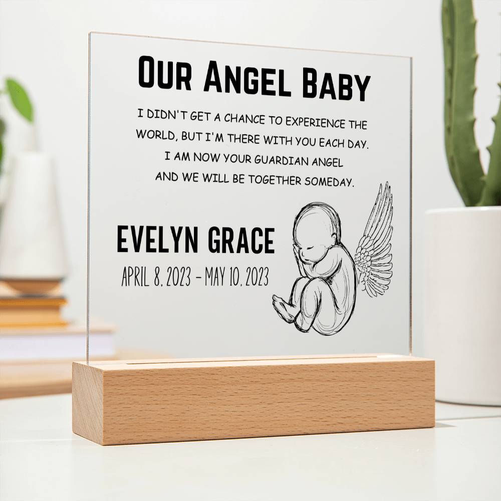 Our Angel Baby Miscarriage and Infant Loss Keepsake Plaque