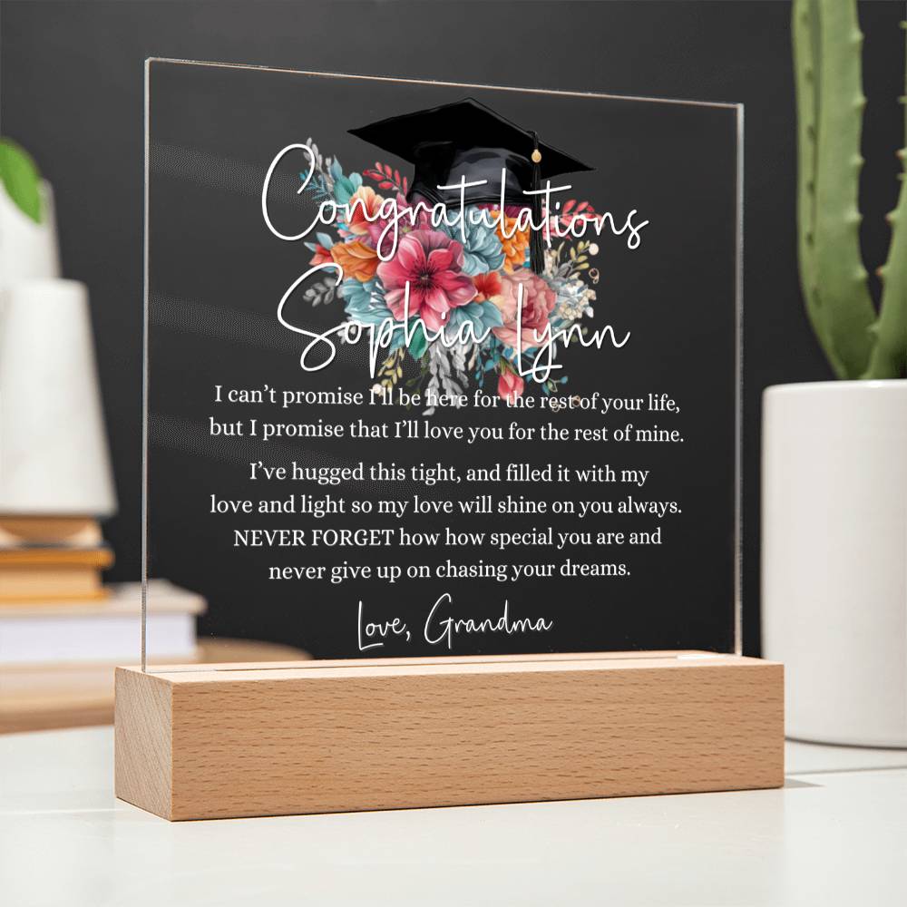 Personalized Graduation Gift for Girls Custom Graduation Plaque Graduation Party Gift from Grandma Gift from Mom