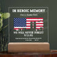 Never Forget 9/11 Hero Memorial Plaque - White