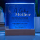 Godly Mother Poem Acrylic Plaque from Daughter - Gold