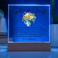 Sister in Christ Blue Floral Christian Friendship Acrylic Plaque