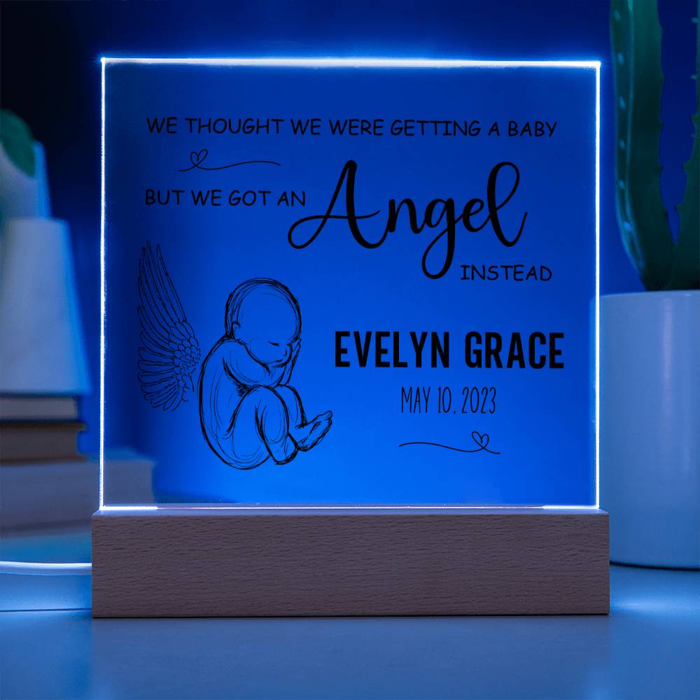 Angel Baby Memorial Plaque for Miscarriage and Infant Loss