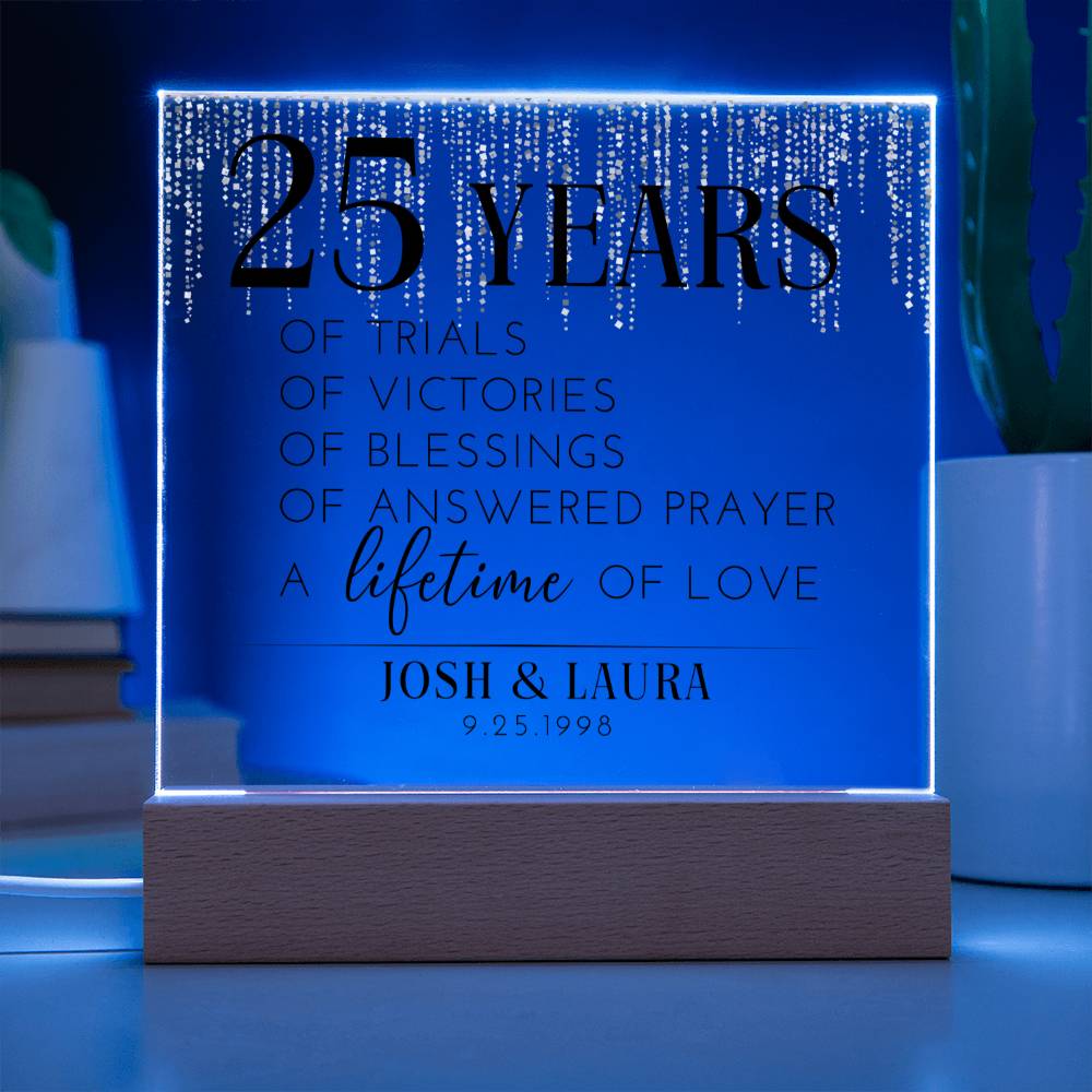 Lifetime of Love Christian Customizable Anniversary Plaque