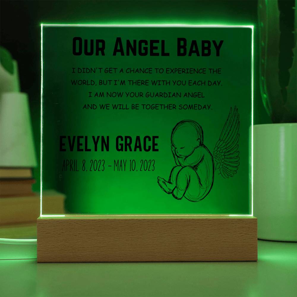 Our Angel Baby Miscarriage and Infant Loss Keepsake Plaque