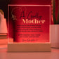 Godly Mother Poem Acrylic Plaque from Daughter - Gold