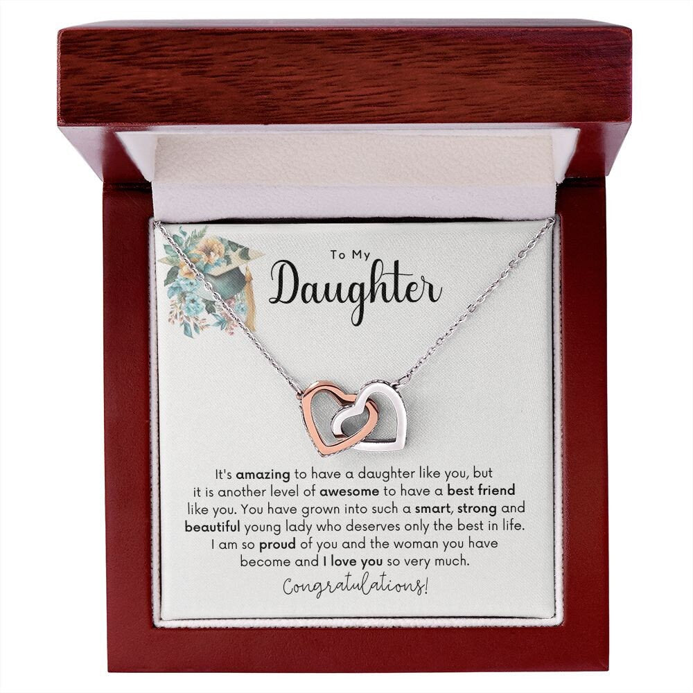 To my Daughter and Friend Graduation Gift Necklace