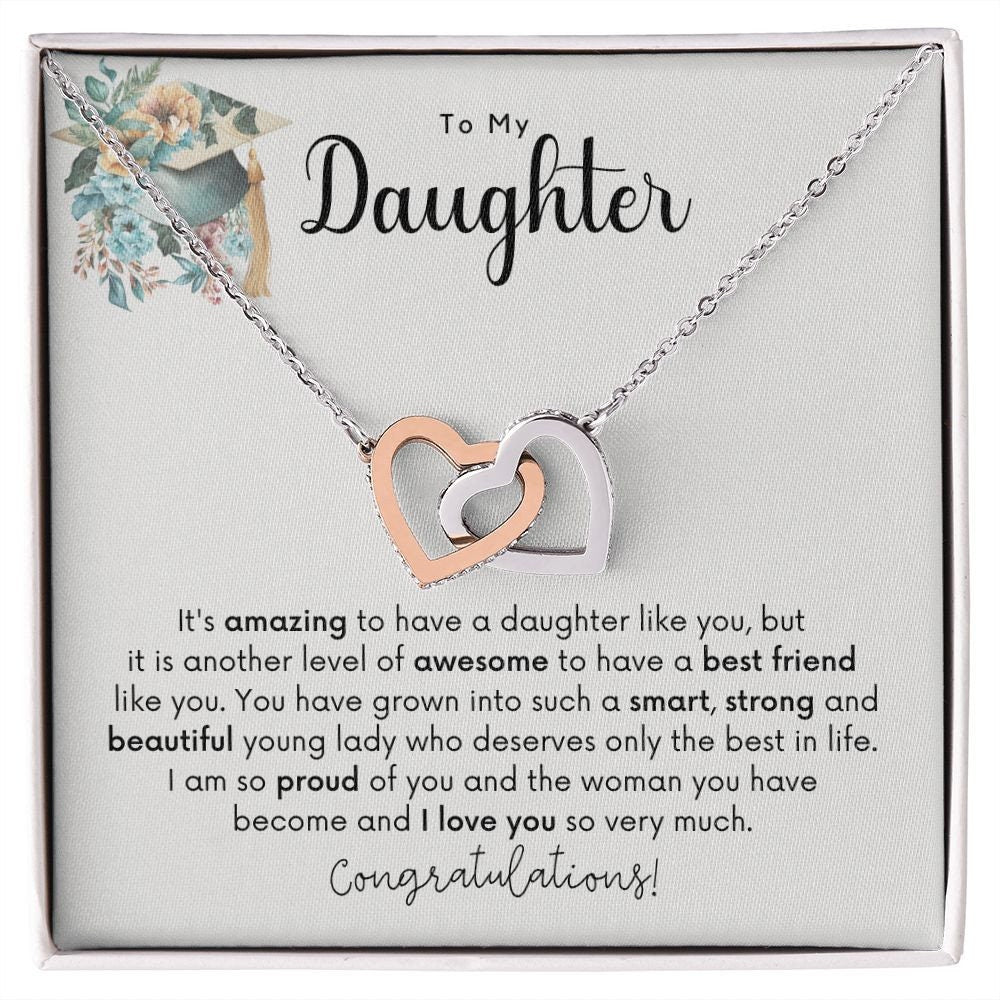 To my Daughter and Friend Graduation Gift Necklace