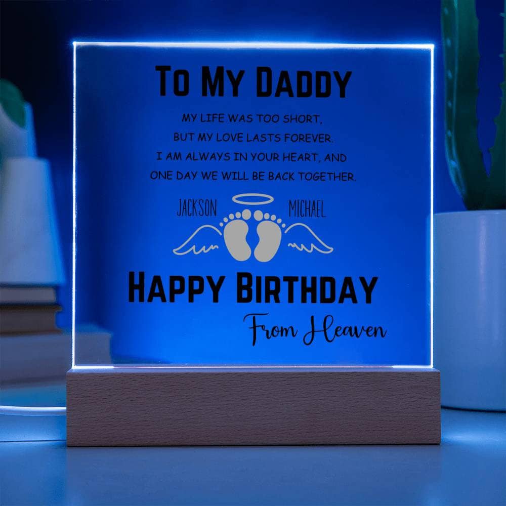 Memorial Plaque Miscarriage Gifts for Dad Birthday Gift from Baby Memorial Plaque for Infant Loss Baby Keepsake for Child Loss