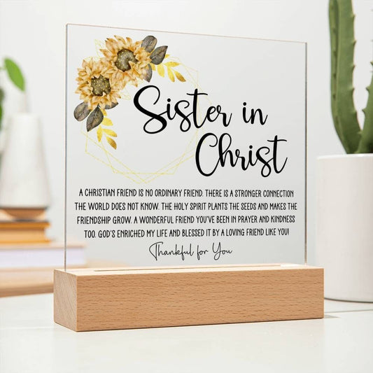 Sister in Christ Friendship Gift Christian Thank you Friend Gift Faith Gifts for Friend Christian Gifts Women Friendship Gifts Sunflower