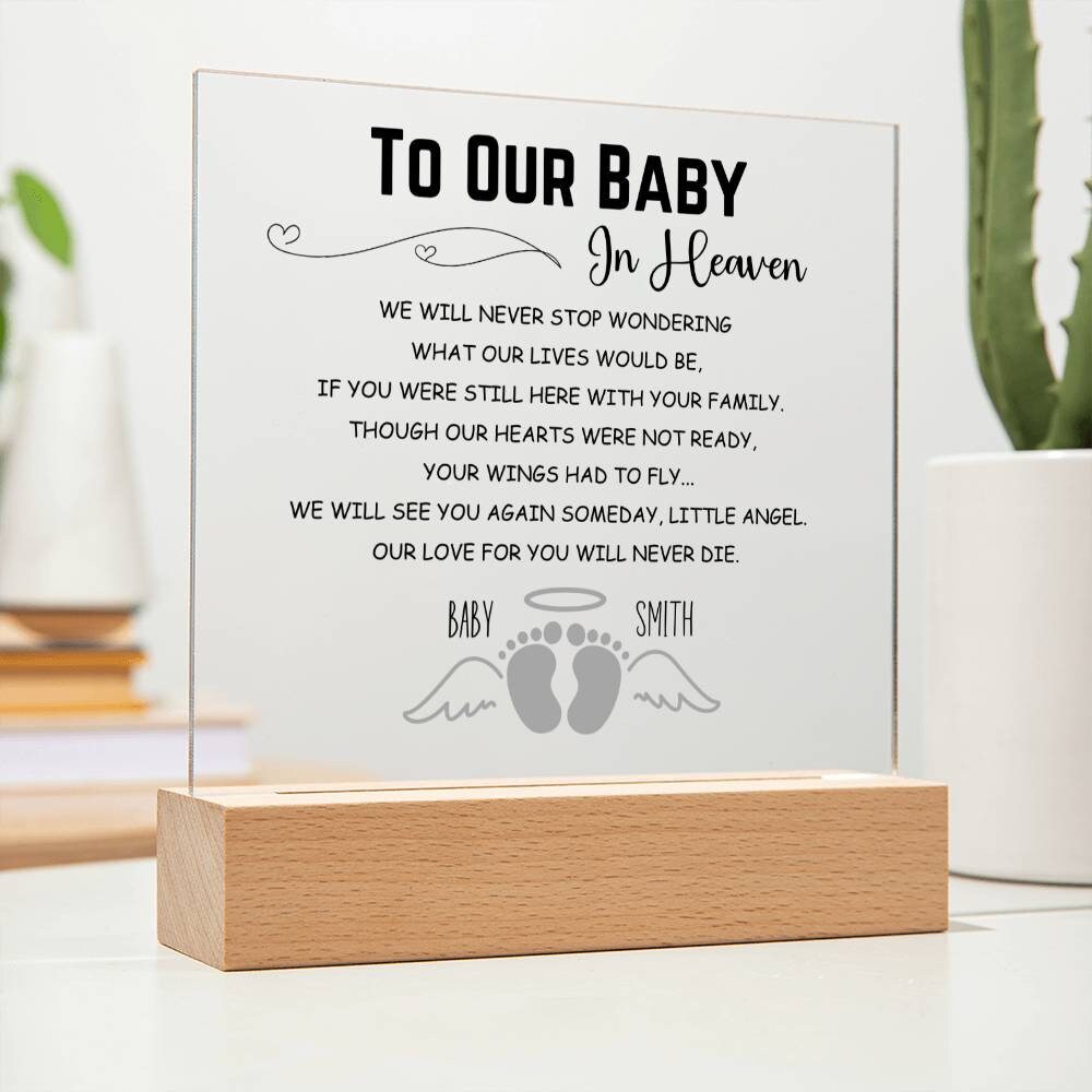 Baby Loss Memorial Plaque Baby Stillborn Gift for Mom Miscarriage Gift Infant Loss Gifts Stillbirth Memorial Sign Angel Baby Loss Keepsake