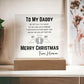 Merry Christmas From Heaven Miscarriage Gift for Dad Baby Memorial Plaque Infant Loss Keepsake