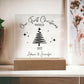 Our First Christmas Newlywed Plaque Personalized Couples First Christmas Sign LED Christmas Plaque