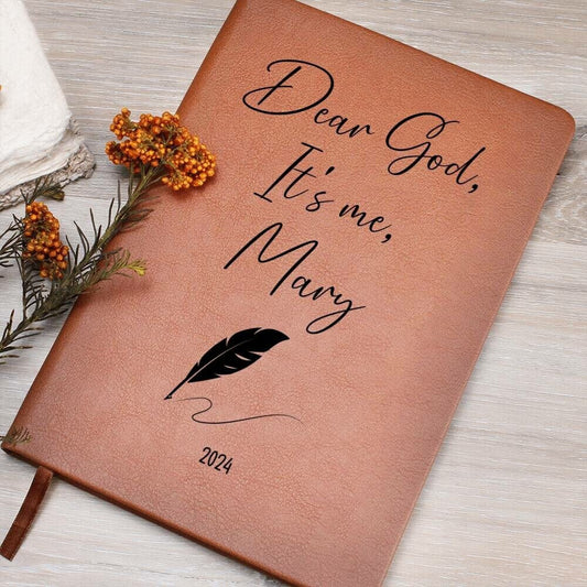 Dear God Prayer Journal Personalized Leather Devotional Journal Custom Christian Notebook Blank Journal for Church Notes or Bible Study