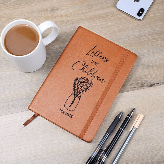 Letters to My Children Personalized Leather Journal Custom Leather Notebook Letters to My Kids Letters Memory Journal Mom Journal