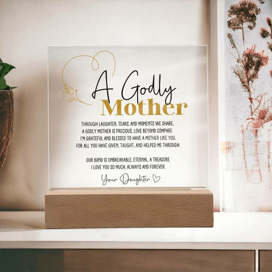 Personalized Christian Mom Gift Godly Mother Poem Mom Gift from Daughter Faith Mom Gifts to Mother