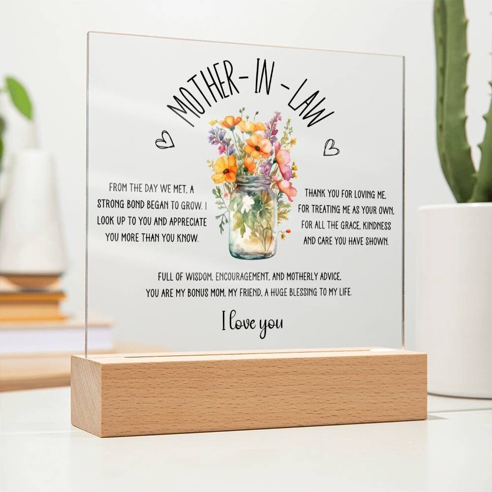 Mother in Law Wedding Gift, Mother in Law Gifts from Daughter in Law, Bonus Mom Gifts, Mother in Law Gift for Mothers Day