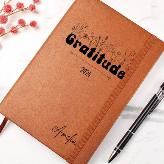 Personalized Leather Gratitude Journal, Gratitude Journal for Teens, Personalized Leather Journal, Christian Gifts, Journals for Girls