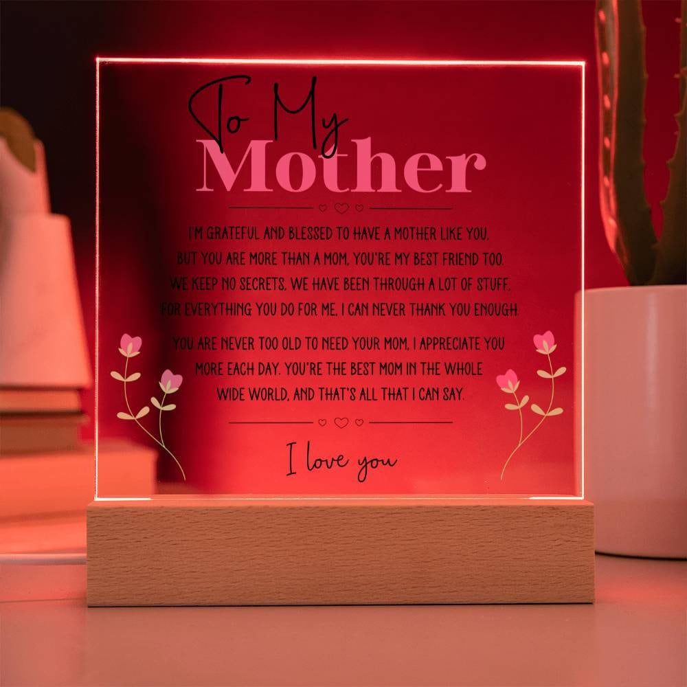 To My Mother Gift from Daughter, Mother Friend Gift, Christmas Gift Mom Birthday Unique Mom Gift